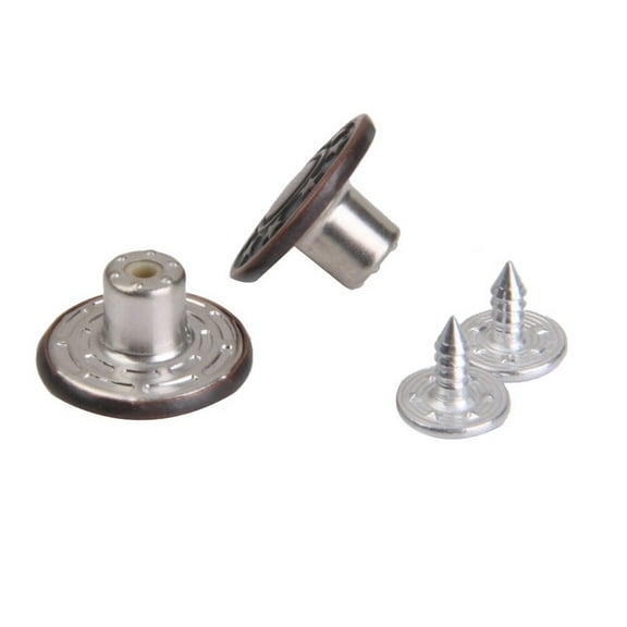 Toddmomy 50Set Replacement Jean Buttons with Screw for Decoration in Metal Durable and