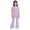 01x Light Purple, variant on Teen Outfits 2 Piece Size 6-12 Years Tween Girls Clothes 2PCS Sets Crop Tops & Flare Pants with Letter Print Summer Outfits