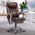 thumbnail image 3 of Homrest Ergonomic Executive Office Chair w/ Adjustable Lumbar Back Support and Massage Home Office Desk Chair,Brown, 3 of 7