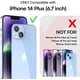 thumbnail image 2 of Entronix Funda Resistente para iPhone 14 Plus, Triple Capa, Resistente a Golpes y Anticaídas, Color Morado, 2 of 6