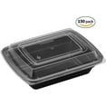 TIYA Takeout Food Containers 12 oz Bulk 150 Pack with Lids