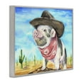 thumbnail image 5 of Stupell Industries Wild West Cowboy Pig Animals & Insects Painting Gray Framed Art Print Wall Art, 14 x 11, 5 of 9