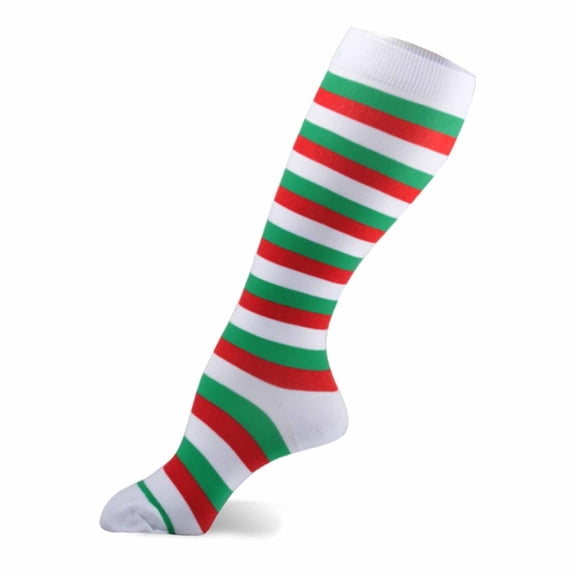 Harpily Womens Thigh High Stocking with Christmas Themed Print Over-the-Knee Long Novelty Holiday Socks for Colorful Holiday Gifts