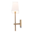 thumbnail image 4 of WAC Lighting Seville 1-Light LED 3000K Aluminum Wall Sconce in Brushed Nickel, 4 of 5
