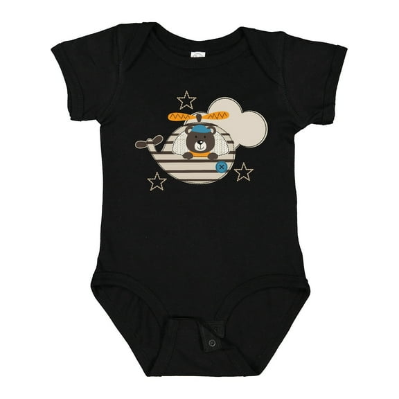 Inktastic Baby Bear Helicopter Boy Boys Baby Bodysuit