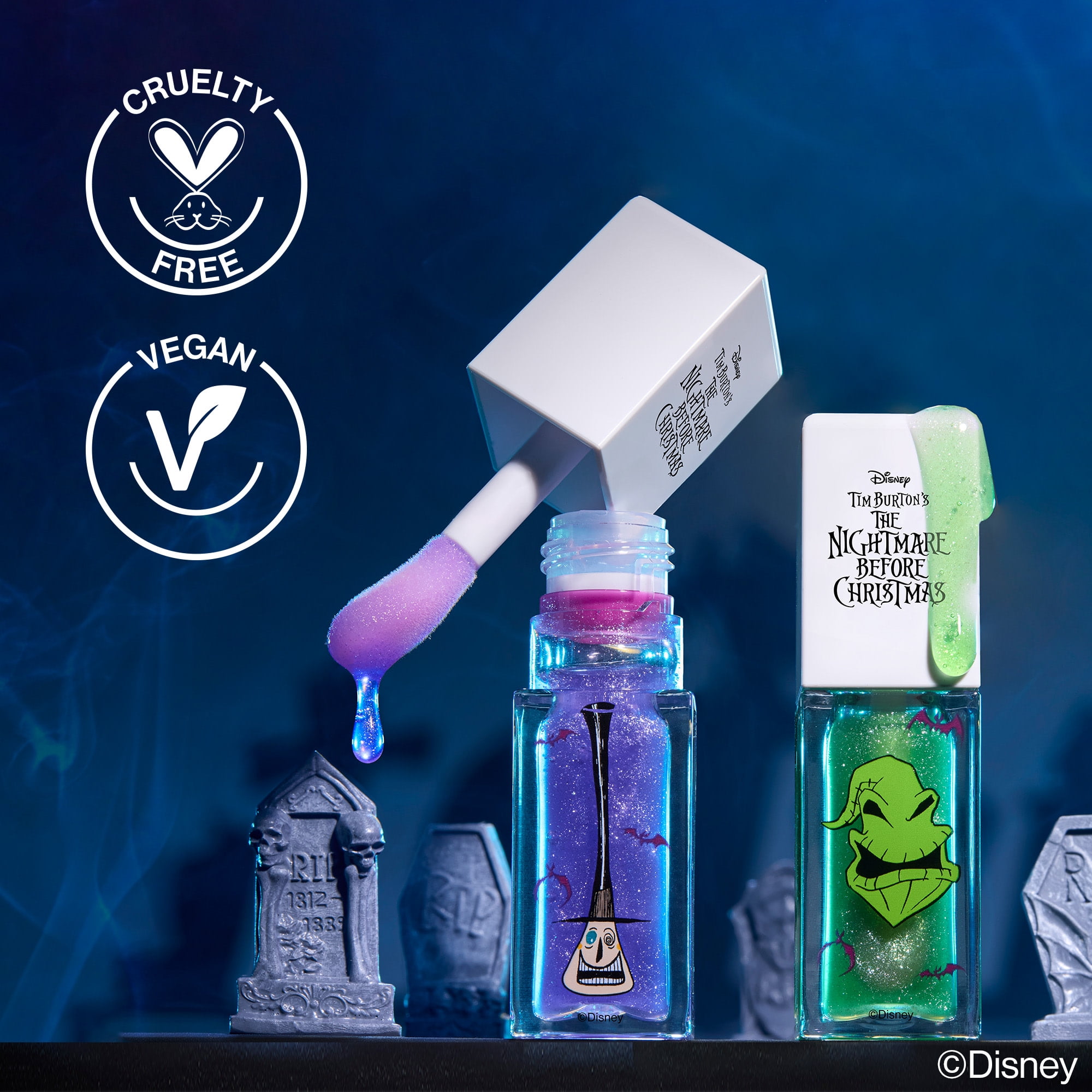 wet n wild Nightmare Before Christmas Color Changing Lip Oil - Truth or Scare (Clear Green)
