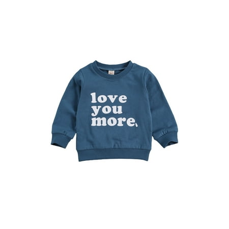 

Sunisery ToToddler Baby Boys Girls Crewneck Pullover Sweatshirt Top Love You More Shirt Unisex Baby Clothes