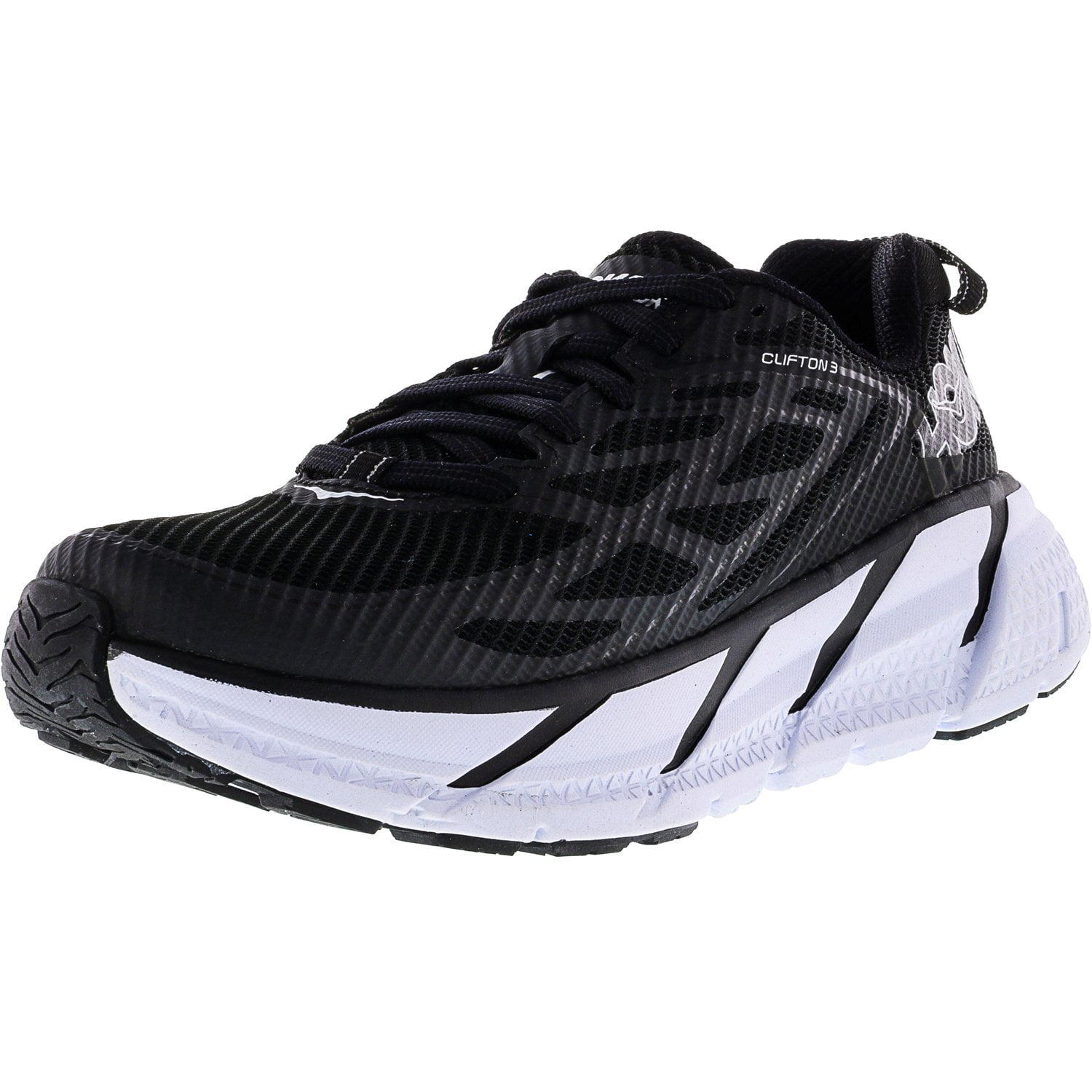Hoka One Women's Clifton 3 Black / Anthracite Ankle-High Fabric Cross ...
