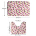 thumbnail image 3 of Yiaed Strawberry And Cheery Print Bathroom Mat Set 2 Pieces Mat Anti-Skid Pad Ultra Soft and Absorbent Bathroom Bath Mat Contour Bath Rugs for Toilet Base, 3 of 6