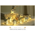 thumbnail image 5 of Luces navideñas, 2m 10-led Casa de madera Luces de hadas Decoración de la habitación Blanco cálido, Luz de batería (no incluida) Xemadio LKX-0440, 5 of 5
