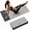 Gray + Black, variant on 4W Foldable Yoga Mat Long, 10mm Extra Thick TPE Non-slip pilates Mats for Home and Travel, 75 x 26 in, Quick Folding/Storage No Curling(Brown + Beige)