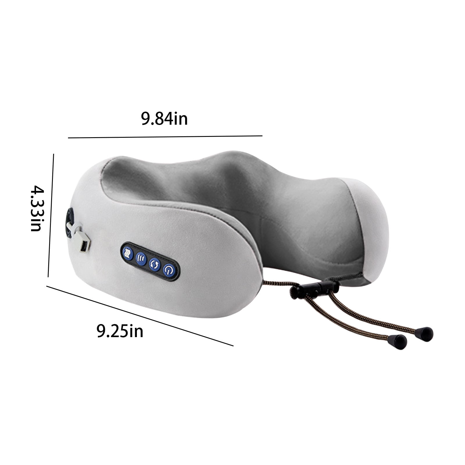 Neck Massager Travel Pillows U-Shaped Memory Foam Neck Pillows & Electric Massager For Muscle, Shoulder, Cervical Pain Stress Relief For Home, Office, Airplane