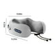 thumbnail image 3 of Almohada de espuma viscoelástica para el cuello con masaje - Almohada de viaje en forma de U para aliviar el dolor cervical, calor y vibración USB, uso en oficina y avión, marrón/negro/gris, 3 of 6