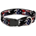 thumbnail image 2 of Buckle-Down Martingale Dog Collar - Flying Eagle American Flag - 1" Wide - Fits 15-26" Neck Size - Large, 2 of 3