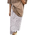 thumbnail image 3 of Sequin Skirt Maxi Glitter Skirt for Night out Party, 3 of 4