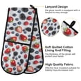 thumbnail image 4 of Dailycode Double Sided Oven Mitt with Loop Heat Resistant Kitchen Long Potholders 7" x 35" Strawberry Blueberry Raspberry, 4 of 6