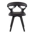 thumbnail image 4 of LumiSource Black Wood, Black PU Gardenia Chair, 4 of 7