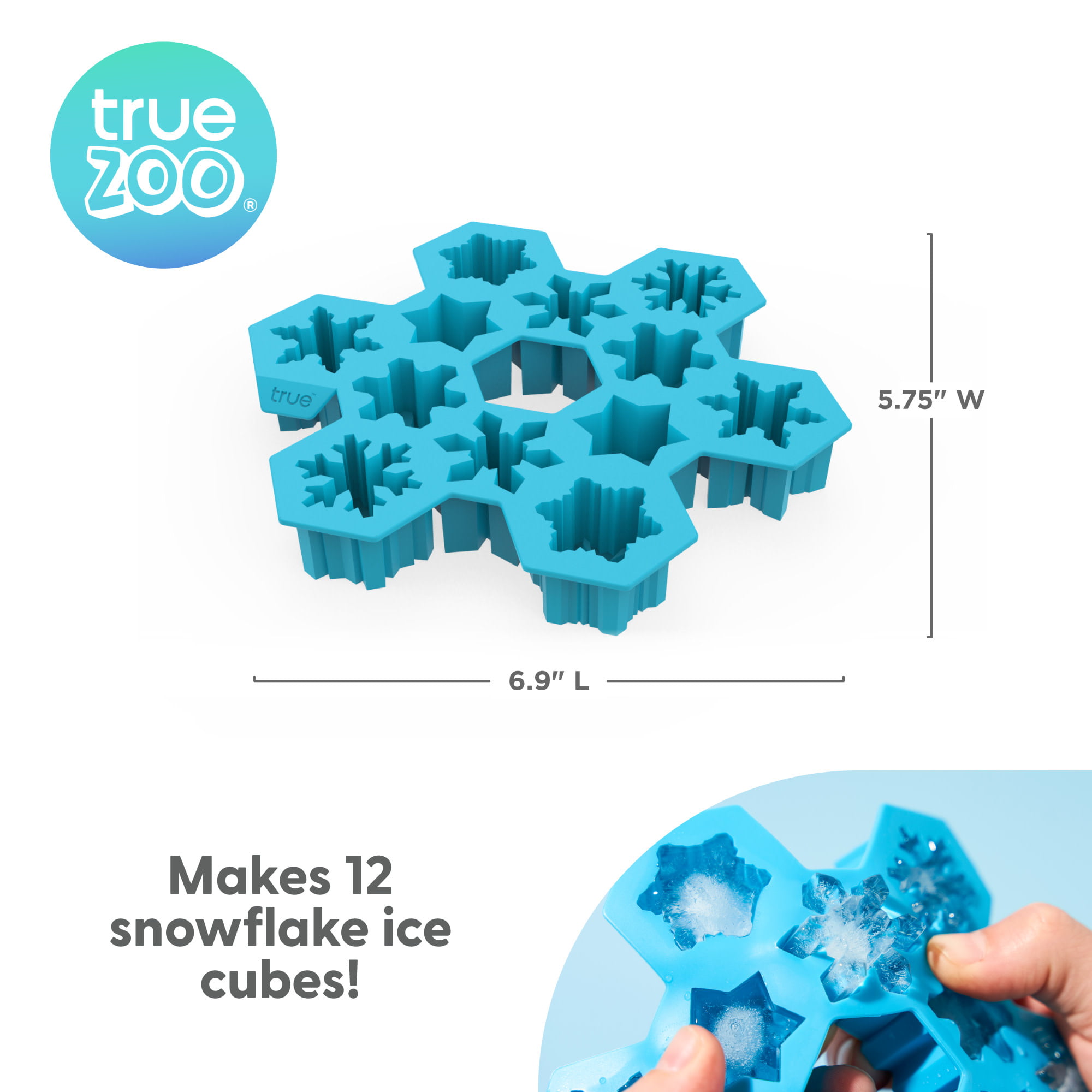 True Zoo Baseball Silicone Ice Mold - Ice Sphere Mold & Novelty Ice Maker 