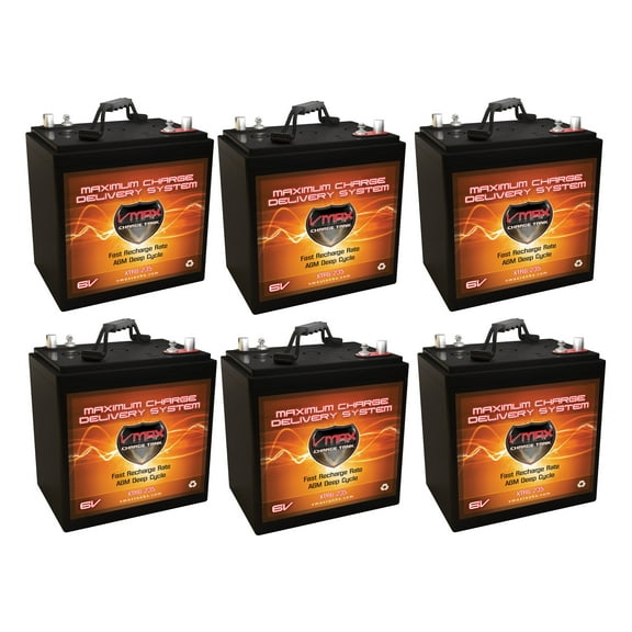 QTY 6: VMAX XTR6-235 6V 235AH GC2 AGM BATTERIES REPLACE T105-RE