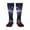 3 Black, variant on Outer Space Floating Numbers And Letters print thigh-high socks, crafted for both men and women with a stretchy, high-opaque design perfect for daily wear