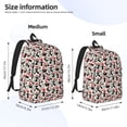 thumbnail image 2 of Vsdgher Christmas Cat Print Canvas Backpack Travel Rucksack Unisex Knapsack 15.7/17.7Inch Laptop Backpack for Work,College-Medium, 2 of 5
