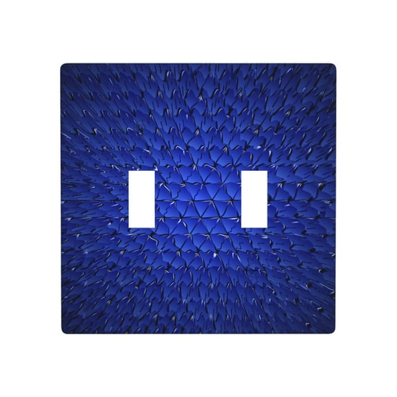 2 Gang Double Toggle Wall Plate Light Switch Cover Wallplate - Blue dragon skin Scales
