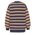 thumbnail image 5 of Oversized Sweaters Sevevn Women Oversized Striped Crewneck Sweater Long Sleeve Color Block Pullover Tops, 5 of 5