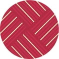thumbnail image 1 of Ahgly Company Tapis Rond Lavable en Machine Intérieur Transitionnel Rouge, 3 Pieds Rond, 1 of 7