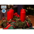 thumbnail image 3 of Hyoola 3 x 9 Red Unscented European Made Pillar Candles, Dripless Paraffin Wax with Smokeless Cotton Wicks, 4-Pack, 3 of 5