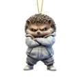 thumbnail image 2 of Llavero acrílico con forma de caniche | Accesorio para amantes de los perros para mochilas, equipaje y espejo retrovisor del coche | Tirador de cremallera y colgante para bolso con diseño de mascota, 2 of 4