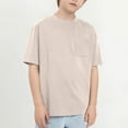 thumbnail image 5 of Kids Tshirts Boys Girls Casual Kids Short Sleeve Shirts for Boys Solid T Shirts Boys Summer Top Clothes 6T Boy Clothes, 5 of 5
