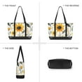 thumbnail image 6 of FORMRS Laptop Tote Bag for Women with 15.6" Computer Compartments Handbag, White Watercolor Sunflowers, 6 of 7