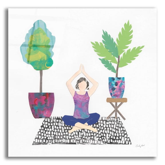 Epic Art 'Namaste II by Courtney Prahl, Acrylic Glass Wall Art, 12"x12"