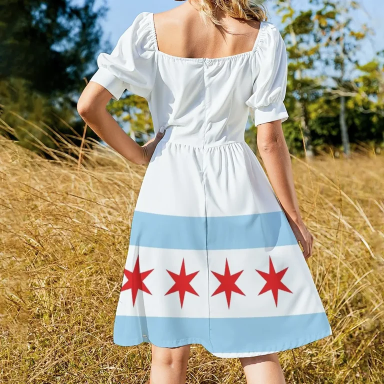 Chicago Flag Sleeveless Dress prom clothes Women's summer dress summer dress  womens 2024 Long dresses - Walmart.com