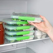 Sistema 5-Piece Food Storage Containers with 3 Compartments and Lids for Meal Prep, Dishwasher Safe, 11.8oz, Clear/Green, Pack of 5 27.7oz Set of