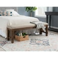 thumbnail image 6 of Pemberly Row 20" Transitional Wood/Fabric Bench in Rustic Umber Brown/Tan, 6 of 8