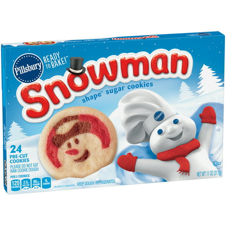 Pillsbury Ready to Bake! Snowman Shape Sugar Cookies 24 ct ...