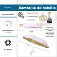 thumbnail image 2 of Sombrilla de Bolsillo con Sistema Manual y Filtro UV Color Rosa, 2 of 7