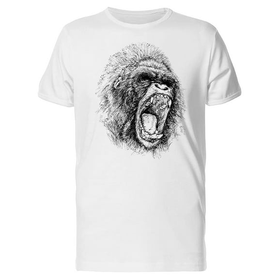 Sketch Of A Raging Ape T-Shirt Men -Image by Shutterstock, Male Large