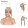 thumbnail image 5 of MY-LADY Hair Toppers for Women Real Human Hair with Bangs 3 Clip In Remy Topper Hairpiece for Thin Hair Natural Looking Hair Extensions 14inch #18P613 Ash Blonde & Bleach Blonde, 5 of 8