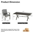 thumbnail image 6 of ALAULM Dining Table for 6 People, 78.7-Inch Rectangular Metal Dining Table, Modern Dining Table with Heavy Duty Metal Legs for Patio (Black), 6 of 6