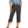 thumbnail image 3 of Women's Cropped Casual Loose Fit Jeans Denim Pants, 3 of 9