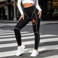 thumbnail image 5 of THNCYX Women Solid Color High Waisted Yoga Pants Raised Hips Leggings Small Leg Pants Full Length, 5 of 7