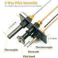 thumbnail image 6 of Propane Natural Fireplaces Assembly Ignitor for Fireplaces Stove 10002264 10002265 4021-736 485-510A 2103-010, 6 of 9