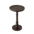 thumbnail image 5 of COZAYH Pedestal Small Drinking Table, Traditional Tray Top End Table, Espresso, Round, 5 of 7