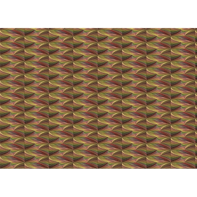 Ahgly Company Machine Washable Indoor Rectangle Transitional Dark Golden Rod Brown Area Rugs, 2' x 4'