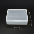 thumbnail image 2 of Uxcell 3.35 inch x 0.87 inch Plastic Square Clear Storage Container Box with Lid for DIY Art Crafts 6 Pack, 2 of 5