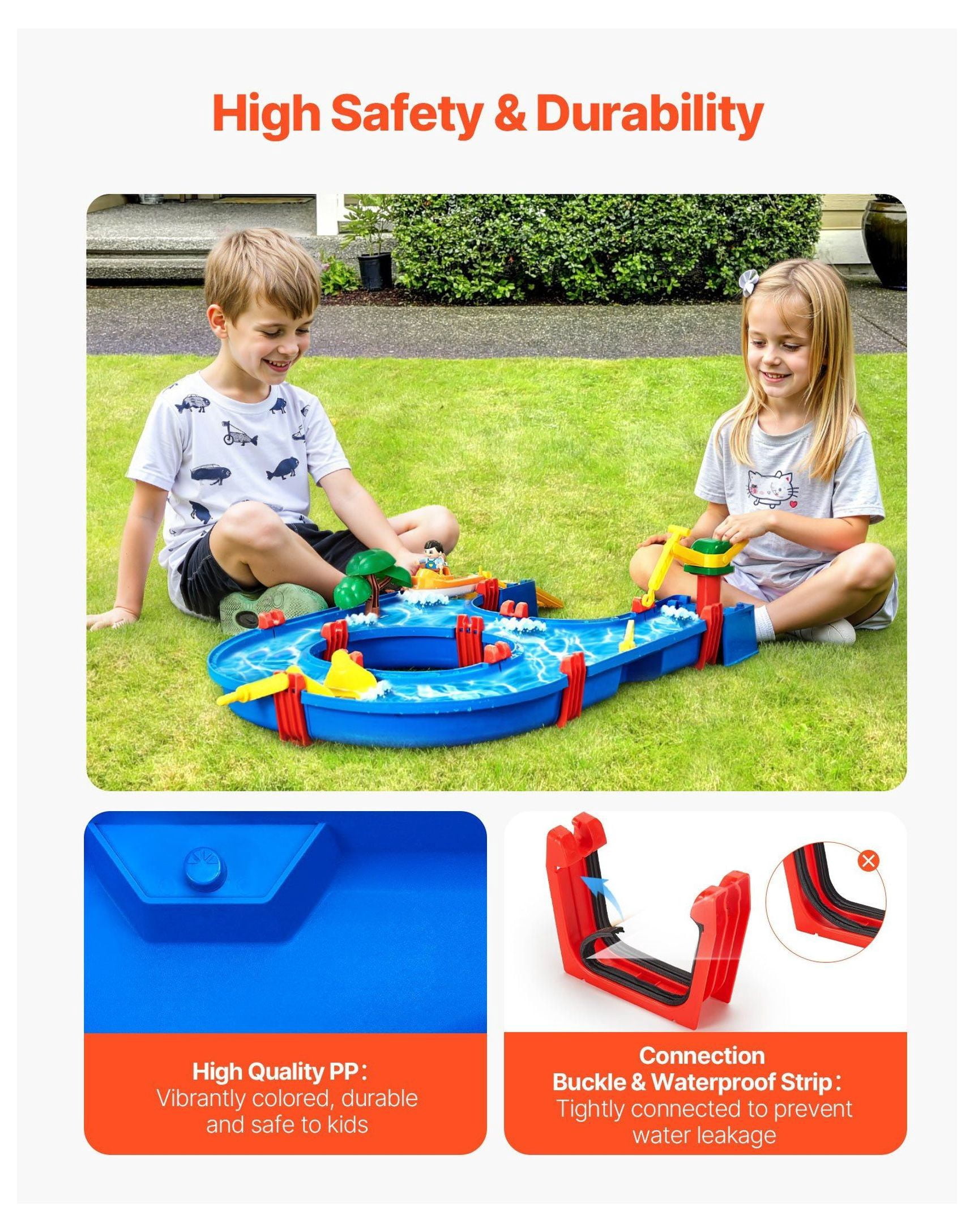 Water Table for s, Water Play Table with 39 Accessories, Outdoor Sensory Table Waterway for 3+ Year Olds Boys Girls, Summer Water Toys