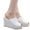 White, variant on Womens Wedges Heels Platform Peep Open Toe Mules Wedge Slide Sandals Summer Beach Shoes High heels and fishmouth sandals White Women Sandal