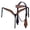 Basketweave Dark Brown, variant on HILASON Western Horse Floral Hand Carved Tack Set Genuine Leather Brown